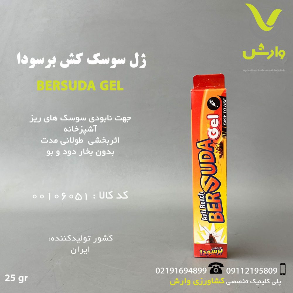ژل برسودا سوسک کش خانگی 25 گرمی