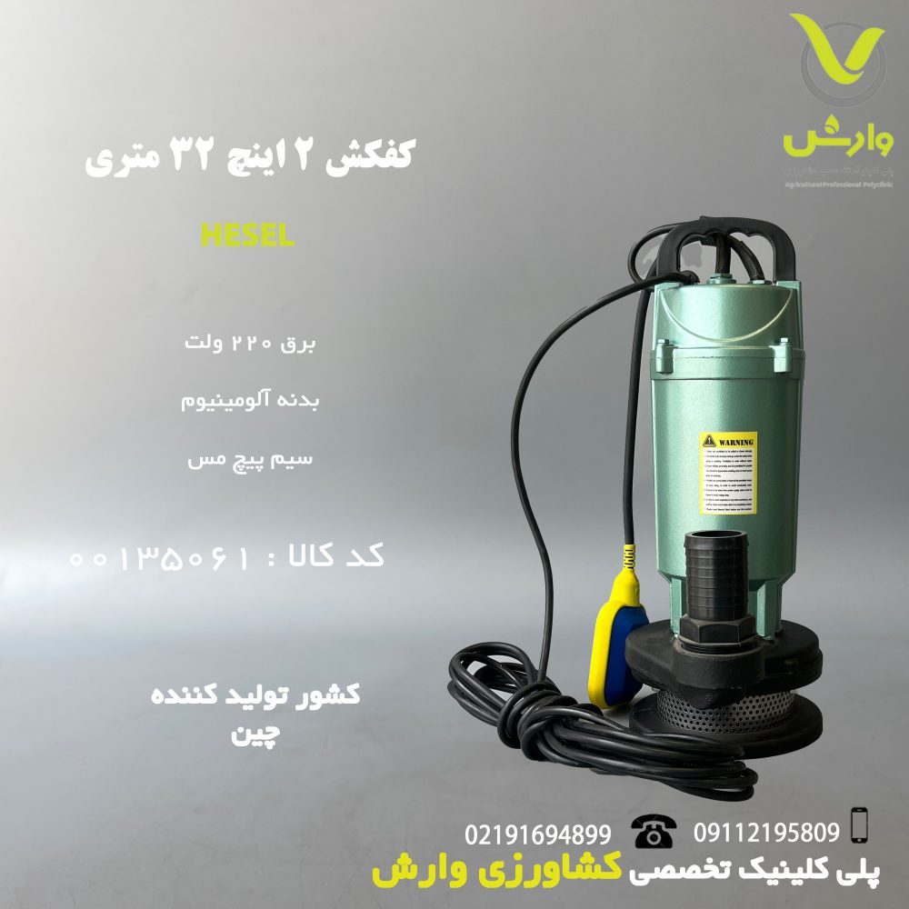 کفکش 2 اینچ 32 متری هسل QDX6-32-1/1F