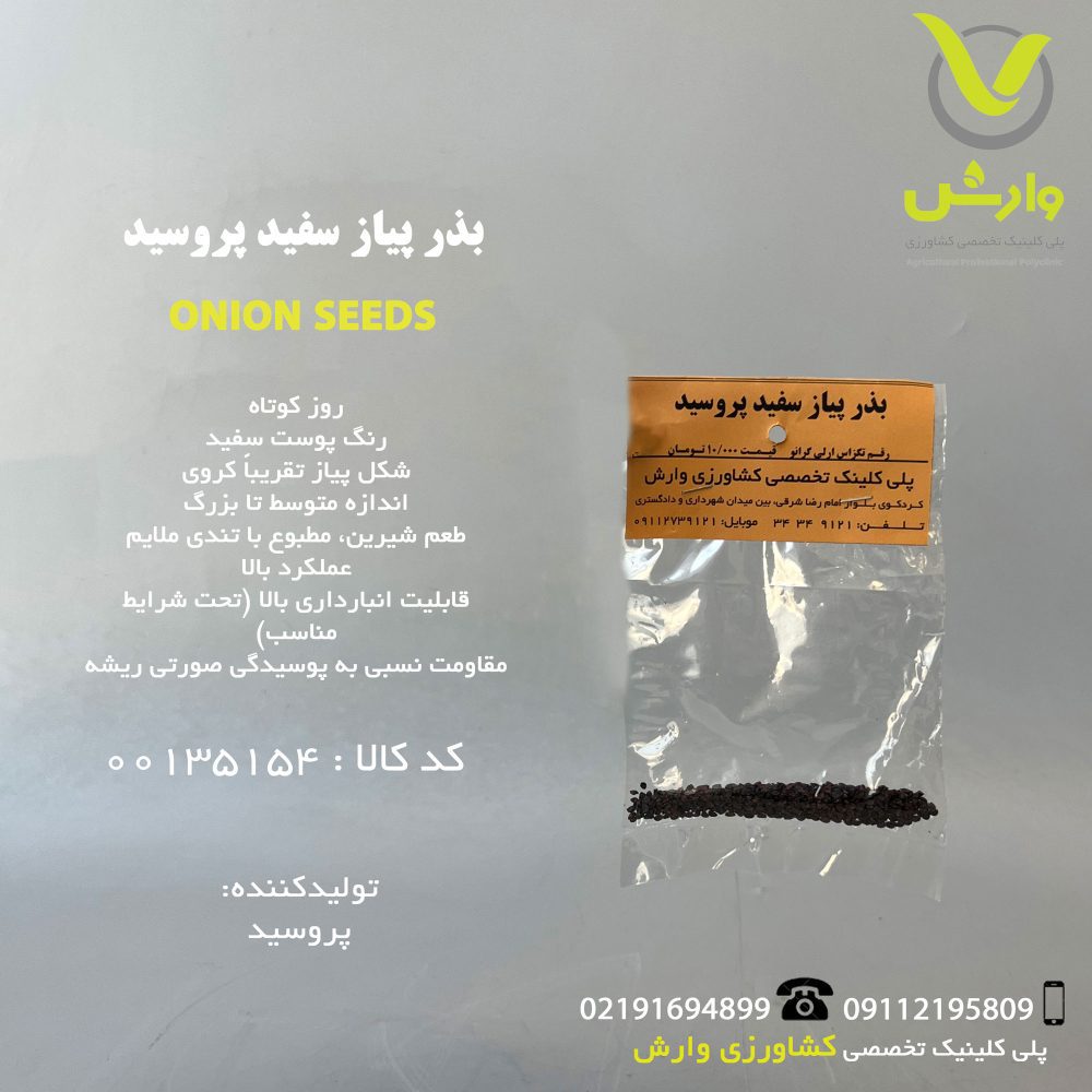 بذر پیاز سفید پرو سید رقم تگزاس ارلی گرانو