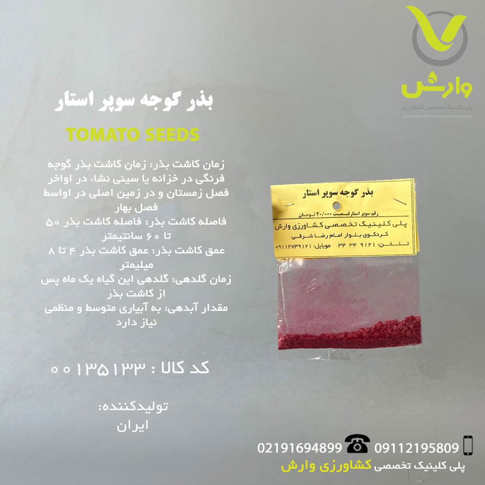 بذر گوجه سوپر استار رقم سوپر استار