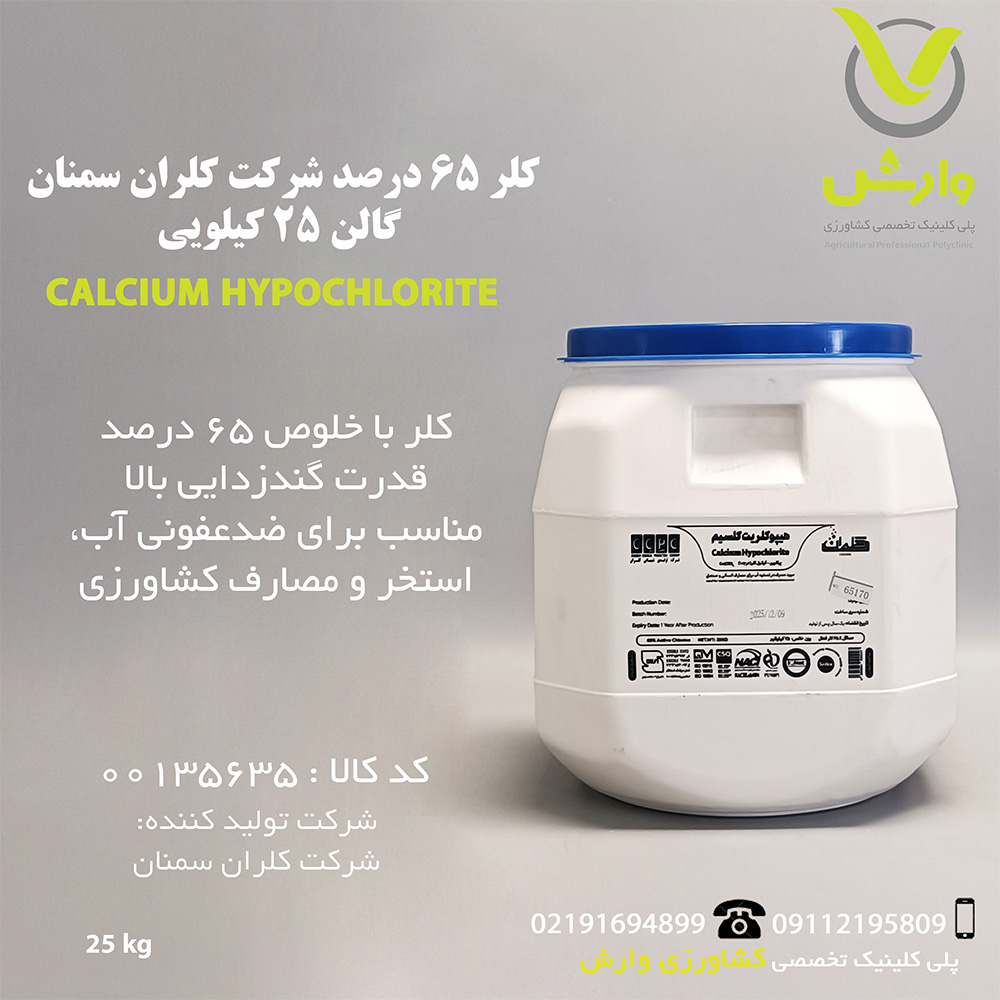 کلر 65 درصد شرکت کلران سمنان گالن 25 کیلویی