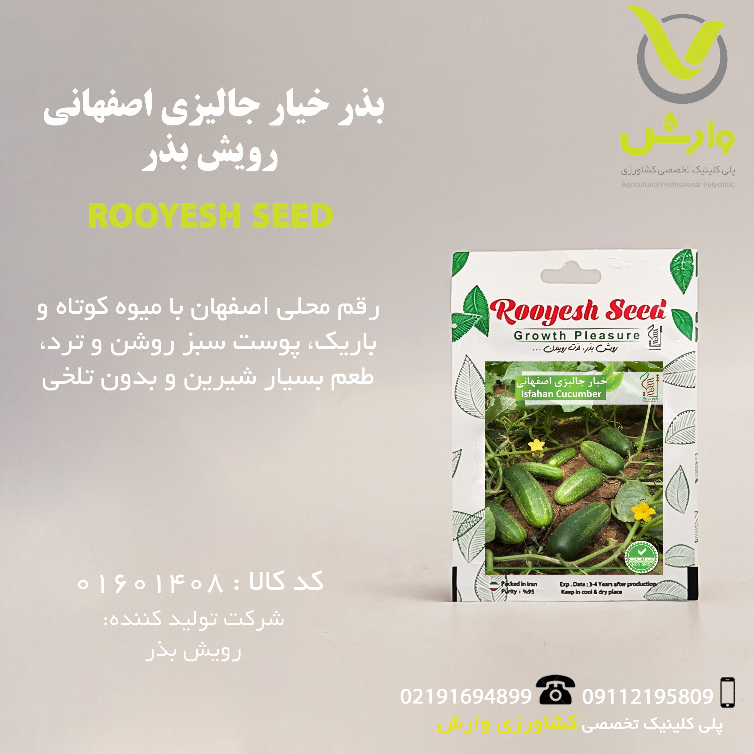 بذر خیار جالیزی اصفهانی رویش بذر