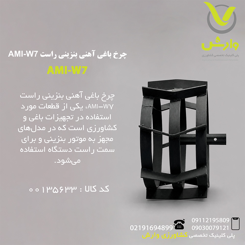 چرخ باغی آهنی بنزینی راست AMI-W7