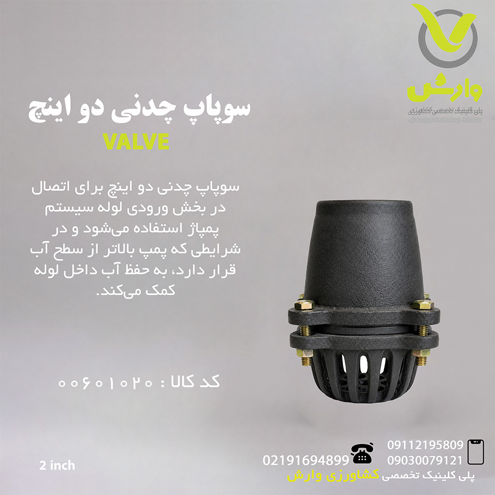 سوپاپ چدنی دو اینچ